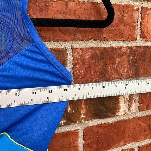 Diane Von Furstenberg Womens 8 Blue Drop Back One Peice Swim Bathing Suit - Picture 8 of 10